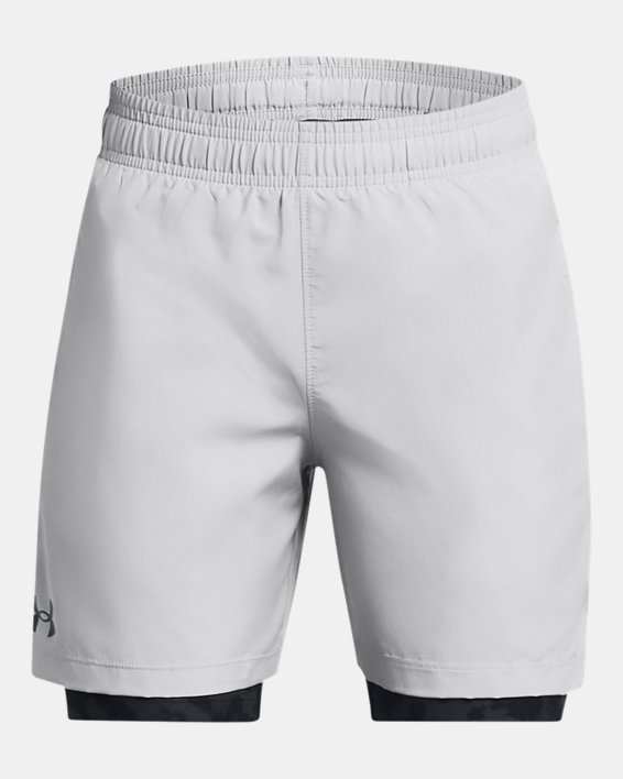 Boys' UA Tech™ Woven 2-in-1 Shorts in Gray image number 0